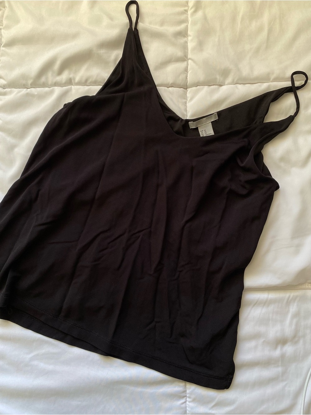 H&M Black Spaghetti Strap V-Neck Camisole XS